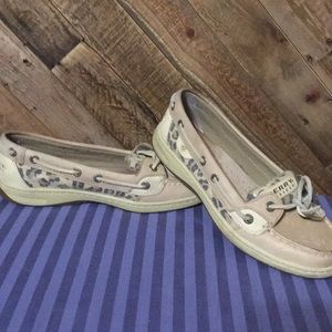 Sperry shoes leopard side print